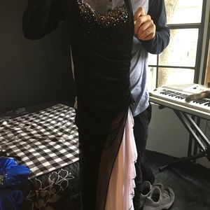 Black and white prom dress